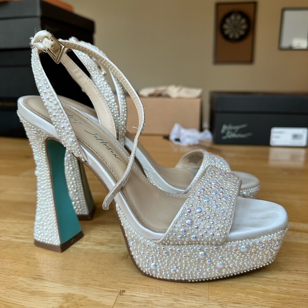 Betsey Johnson Pearl Heels